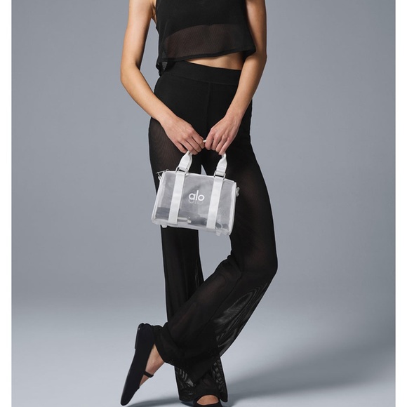 ALO Yoga Mini Sheer Duffle White NWT - Picture 2 of 5